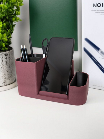 Organizador de Escritório com Suporte para Telemóvel – Funcional e Elegante 📱🗂️