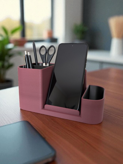 Organizador de Escritório com Suporte para Telemóvel – Funcional e Elegante 📱🗂️