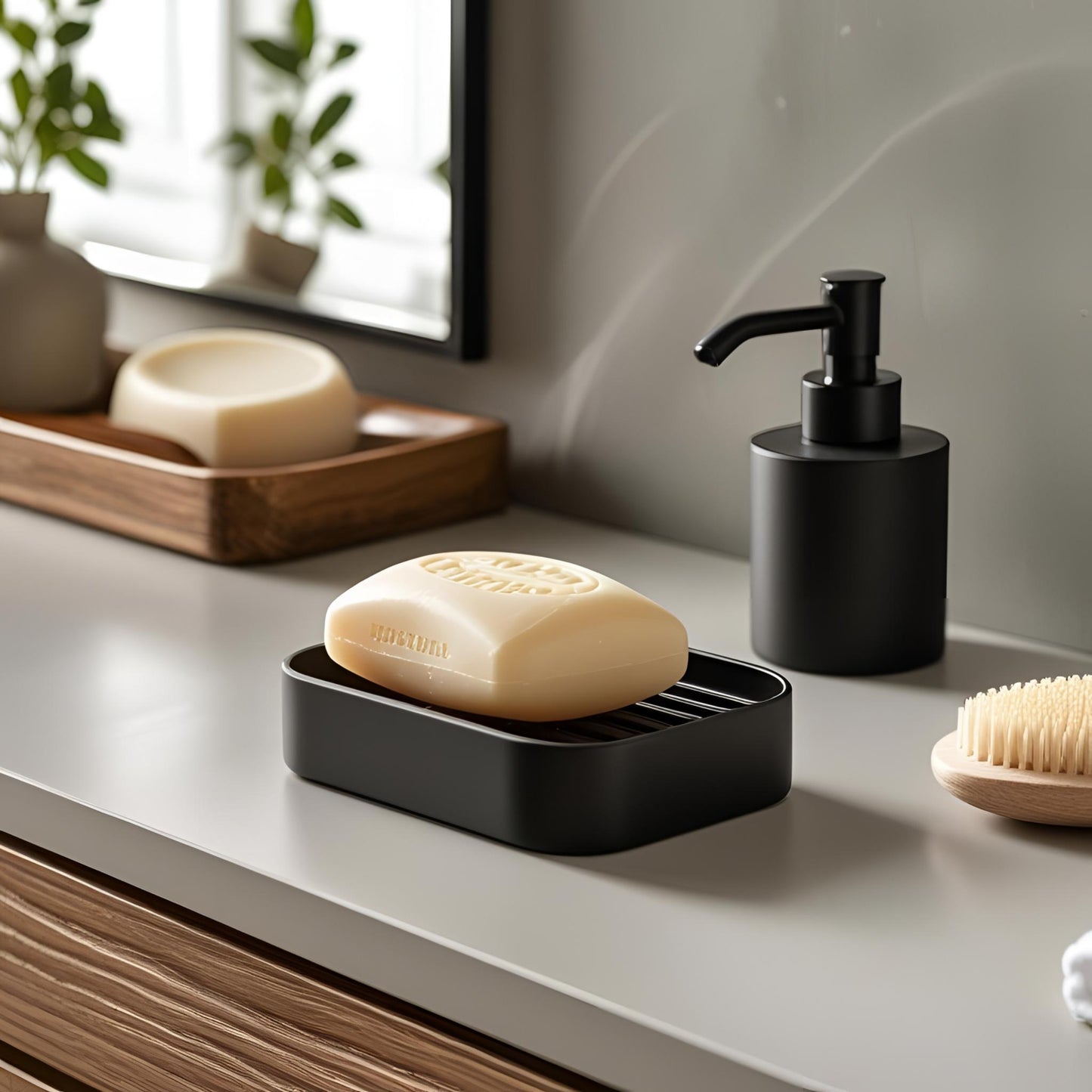 Saboneteira Moderna com Drenagem – Design Minimalista 🧼